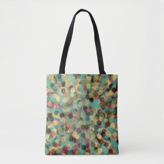 pink yellow green and blue circle pattern abstract tasche (Vorderseite)