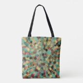pink yellow green and blue circle pattern abstract tasche (Rückseite)