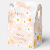 Pink Yellow Groovy Daisy Birthday Geschenkschachtel (Geöffnet)