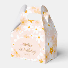 Pink Yellow Groovy Daisy Birthday