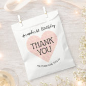 Pink Yellow Kariert Herzlichen Dank Geschenktütchen (Ausgeschnitten)