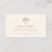 Pink & Yellow Lemon Bow Diaper Raffle Begleitkarte (Vorderseite)