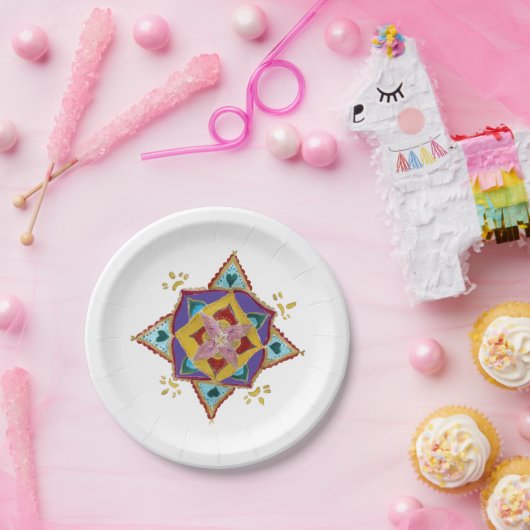 Pink Yellow Mandala Paper Teller (Party)