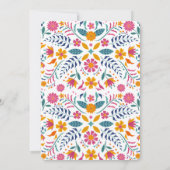 Pink Yellow Mexican Fiesta Brautparty Einladung (Rückseite)