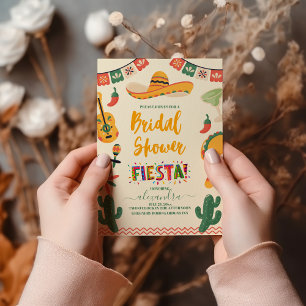 Pink Yellow Mexican Fiesta Brautparty Einladung