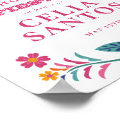 Pink Yellow Mexican Fiesta Bridal Shower Poster (Ecke)