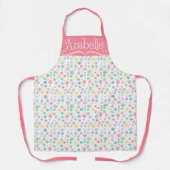 Pink Yellow Minze Snowflake Pattern Schürze (Vorderseite)