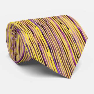 Pink Yellow Neon Abstract Violet Purple Artsy Gift Krawatte