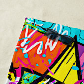 Pink Yellow Orange Graffiti Strandtuch (Beispiel)