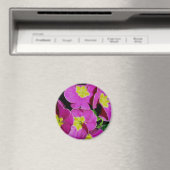 Pink Yellow Primrose Magnet (In Situ (Geschirrspüler))