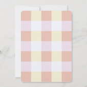 Pink & Yellow Pumpkin Girl Baby Dusche von Mail Einladung (Rückseite)