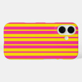 Pink Yellow Stylish Stripes Pattern Design  Case-Mate iPhone Hülle (Rückseite (Horizontal))