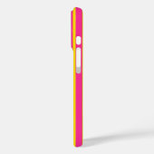 Pink Yellow Stylish Stripes Pattern Design  Case-Mate iPhone Hülle (Rückseite / Links)