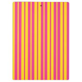 Pink Yellow Stylish Stripes Pattern Design  Klemmbrett (Rückseite)