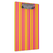Pink Yellow Stylish Stripes Pattern Design  Klemmbrett (Rechts)