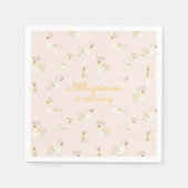 Pink Yellow Swan Little Princess Baby Dusche Serviette (Vorderseite)