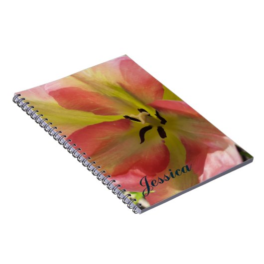 Pink & Yellow Tulip Spiral Notebook Notizblock (Rechte Seite)