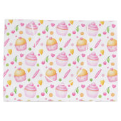 PINK & YELLOW VALENTINSTAG CUPCAKES GROßE GESCHENKTÜTE (Rückseite)