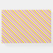 PINK YELLOW WEISS SEINE MÄDCHEN BABY-ELEMENTE GÄSTEBUCH (Rückseite)