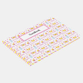 PINK YELLOW WEISS SEINE MÄDCHEN BABY-ELEMENTE GÄSTEBUCH (Ecke)