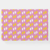 PINK YELLOW WHITE BABY MIRL FEET GÄSTEBUCH (Rückseite)