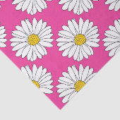 Pink Yellow White Daisy Muster Seidenpapier (Ausschnitt)