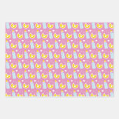 PINK YELLOW WHITE NIEDLICH BABY GIRL ITEMS GESCHENKPAPIER SET (Vorderseite 3)