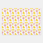 PINK YELLOW WHITE NIEDLICH BABY GIRL ITEMS GESCHENKPAPIER SET (Vorderseite 2)