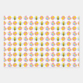 PINK YELLOW WHITE NIEDLICH BABY GIRL ITEMS GESCHENKPAPIER SET (Vorderseite)