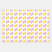 PINK YELLOW WHITE NIEDLICH BABY GIRL ITEMS GESCHENKPAPIER SET (Vorderseite 3)