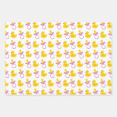 PINK YELLOW WHITE NIEDLICH BABY GIRL ITEMS GESCHENKPAPIER SET (Vorderseite)