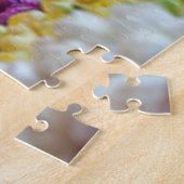 Pink Yellow White Tulip Floral Bouquet Puzzle (Seite)