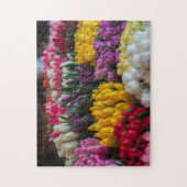 Pink Yellow White Tulip Floral Bouquet Puzzle (Vertikal)