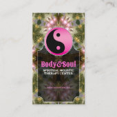 Pink Yin Yang Forest Princess Business Cards Visitenkarte (Vorderseite)