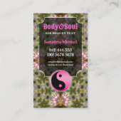 Pink Yin Yang Forest Princess Business Cards Visitenkarte (Rückseite)