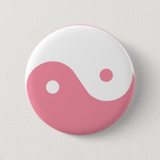 Pink Yin-Yang-Symbol Button (Vorderseite)