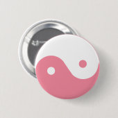 Pink Yin-Yang-Symbol Button (Vorne & Hinten)