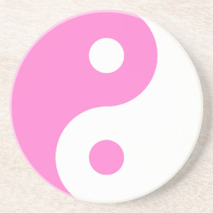 Pink Yin Yang Symbol Getränkeuntersetzer