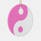 Pink Yin Yang Symbol Keramikornament (Rechts)