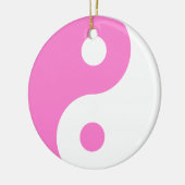 Pink Yin Yang Symbol Keramikornament (Links)