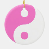 Pink Yin Yang Symbol Keramikornament (Hinten)