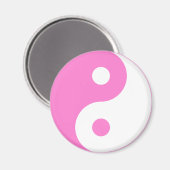 Pink Yin Yang Symbol Magnet (Vorderseite/Rückseite)
