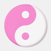 Pink Yin Yang Symbol Magnet (Vorne)