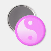Pink Yin-Yang-Symbol Magnet (Vorderseite/Rückseite)