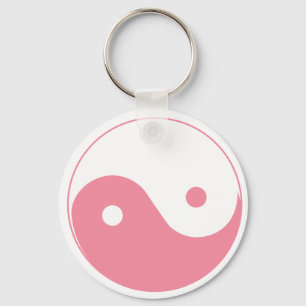 Pink Yin-Yang-Symbol Schlüsselanhänger