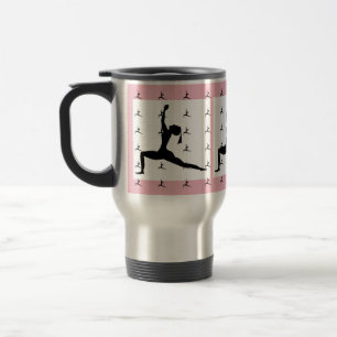 Pink Yoga Design Reise/Pendlerfahrten Tasse: Kaffe Reisebecher