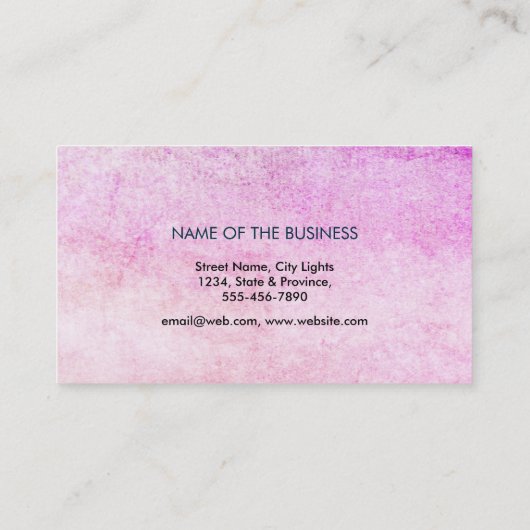 Pink Yoga Instructor Lotus Blume Wasserfarbe Visitenkarte (Rückseite)