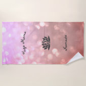Pink Yoga Mama Design Strandtuch (Vorderseite)