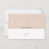 Pink Your Business Logo Vielen Dank für die Marken Dankeskarte (Vorderseite)