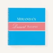 Pink your name Dessertrezepte Script Typografy Notizblock (Vorderseite)